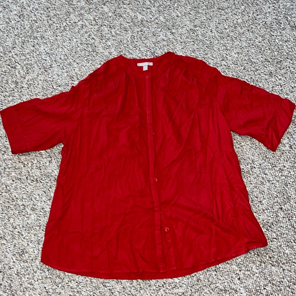 Never worn Woman Within button down blouse